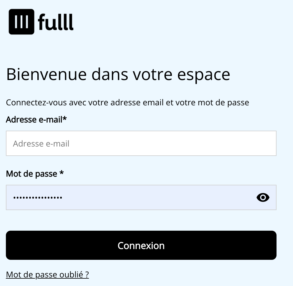 Connectez vous à Fulll
