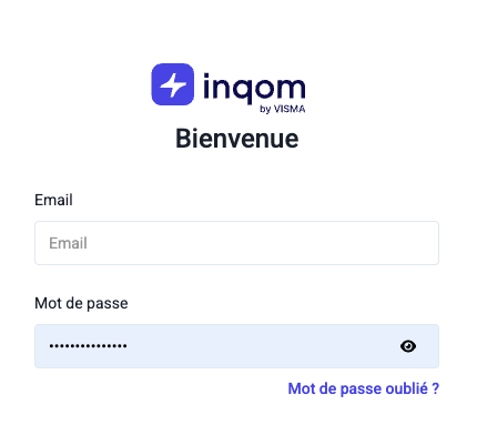 Fenêtre de connexion Inqom - Authentification sécurisée